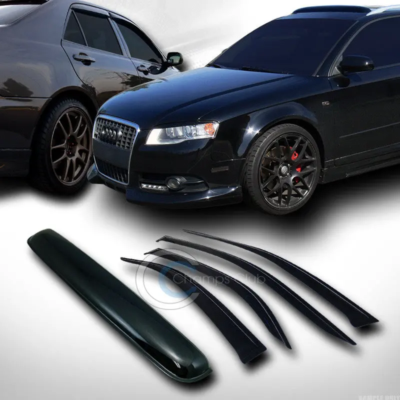 Smoke Vent Window Visors + Sunroof Guard For 2002–2006 Toyota Camry 1