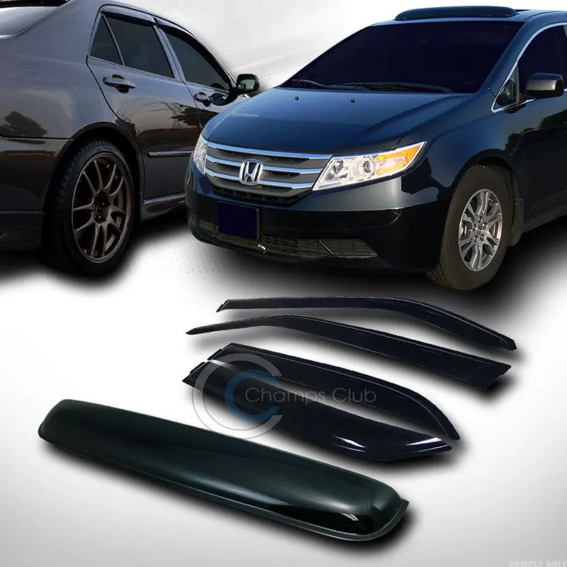 Smoke Window Visors With Moonroof Protector For 2005–2010 Chrysler 300 And Dodge Magnum 1