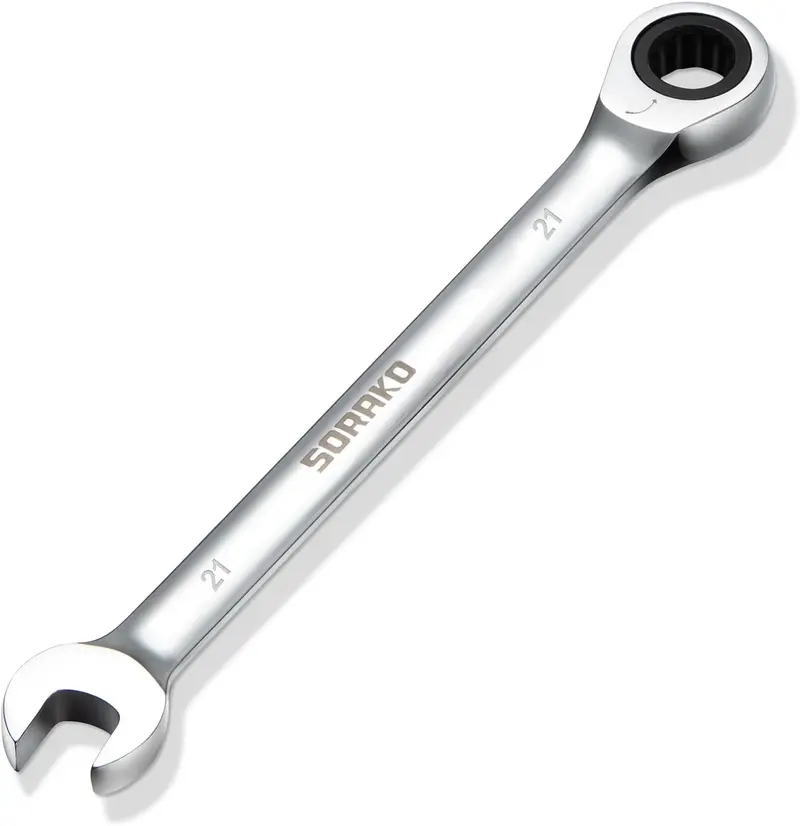 Sorako 21Mm Ratcheting Combination Wrench – Premium Chrome Vanadium Steel Gear Spanner 1