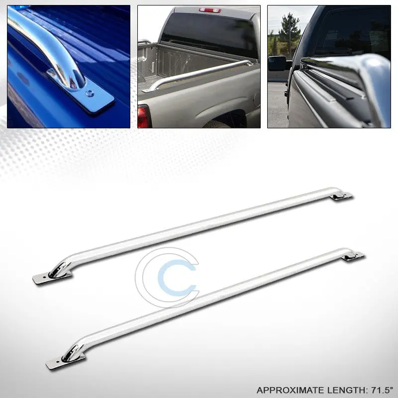 Stainless Steel Chrome Side Rails For 1994–2001/2002 Dodge Ram (6.5-Foot / 78-Inch Bed) 1