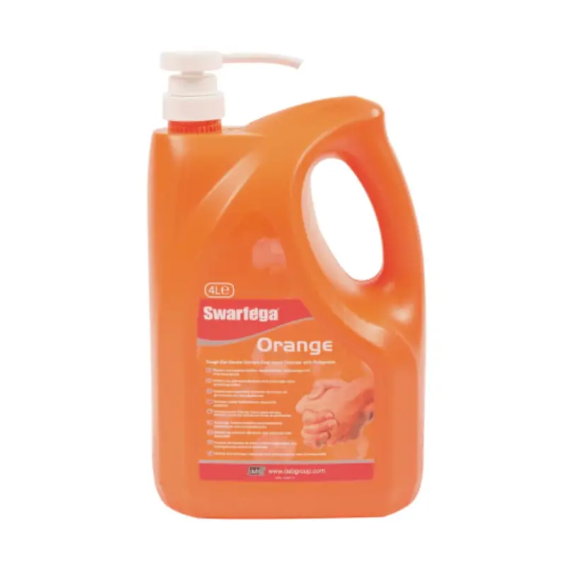 Swarfega Natural Orange Hand Cleaner – 4L Pump Dispenser Bottle 1