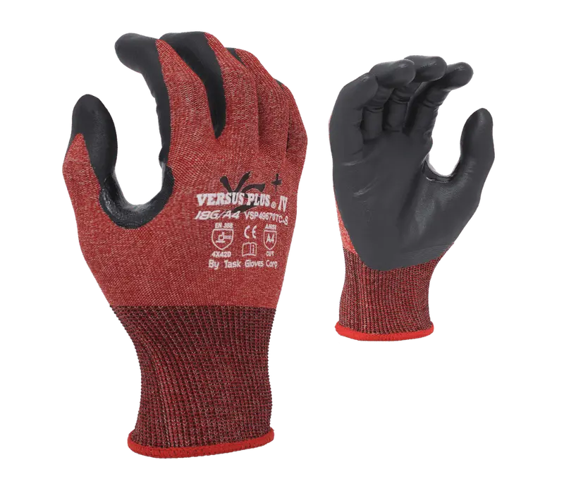 Task Versus Plus Vsp49670Tc Red Falstone Soft-Foam Nitrile Gloves – 18-Gauge 1