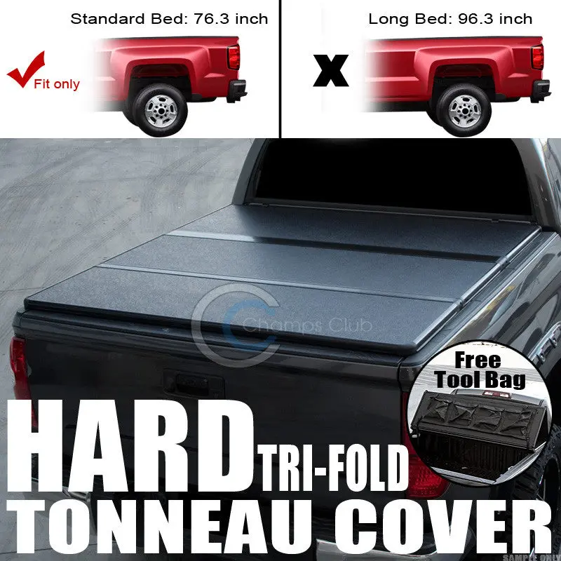 Tri-Fold Solid Tonneau Cover Tool Bag For 2002–2008/2009 Dodge Ram Short-Bed Trucks (6.5-Foot) 1