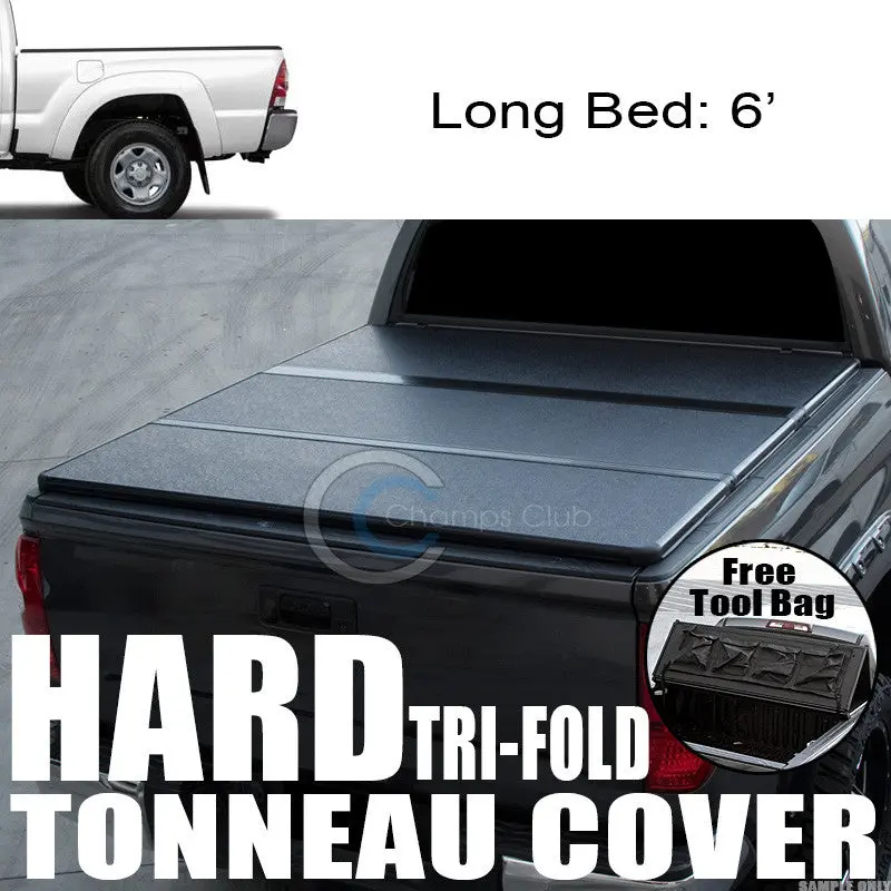 Tri-Fold Solid Tonneau Cover Tool Bag For 2016–2017 Toyota Tacoma Access Or Double Cab With 6-Foot Bed 1