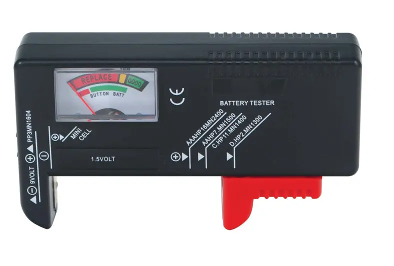 Universal Battery Voltage Tester For Aa, Aaa, 9V, And Button Cells 1