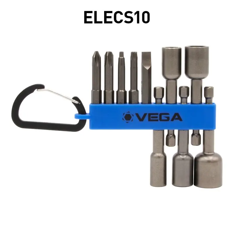 Vega Elecs10 Electrician’S Carabiner Tool Set – 10-Piece 1
