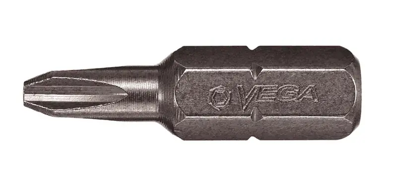 Vega Phillips #2 1-Inch Reduced-Head Insert Bit – 25-Pack 1