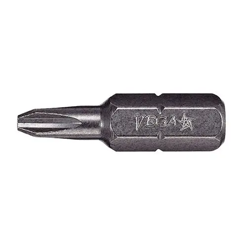 Vega Phillips #2 Reduced-Insert Driver Bits – 1-Inch Length, 100-Pack (125P2R-100) 1