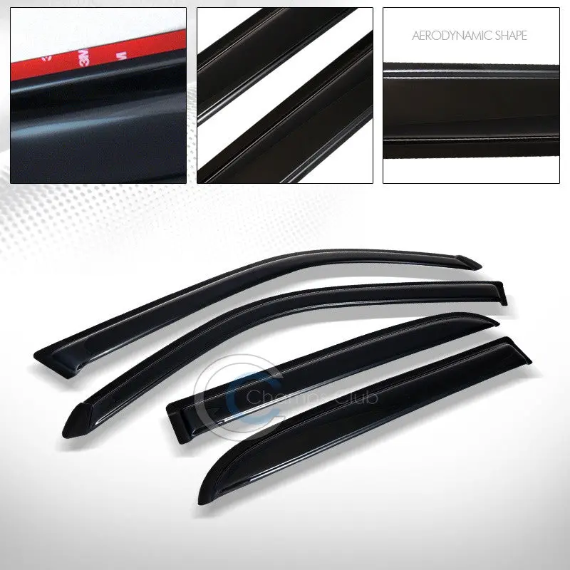 Vent Shade Deflector Window Visors — Smoke Finish, 2004–2006 Toyota Tundra Double Cab 1