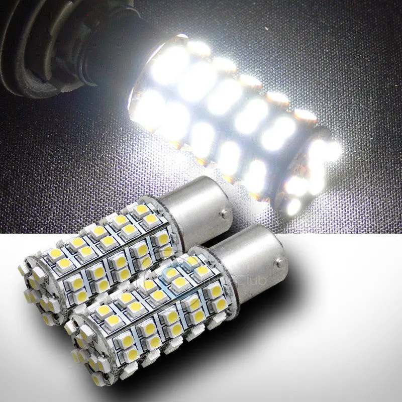 White 1156 Ba15S Reverse Light Bulbs – 68 Smd Led, High-Candela Output, 12V 1