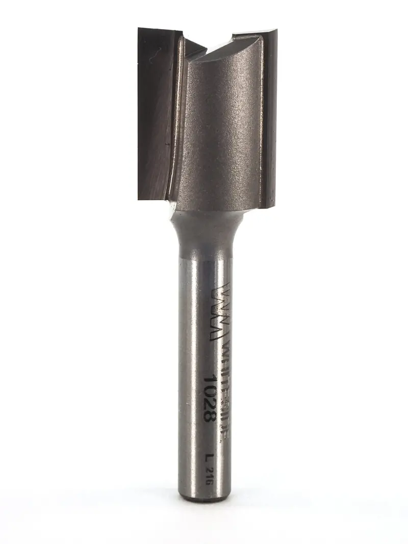 Whiteside 1028 Two-Flute Straight Router Bit – 5/8" Cutting Diameter, 1/4" Shank, 3/4" Cut Length 1