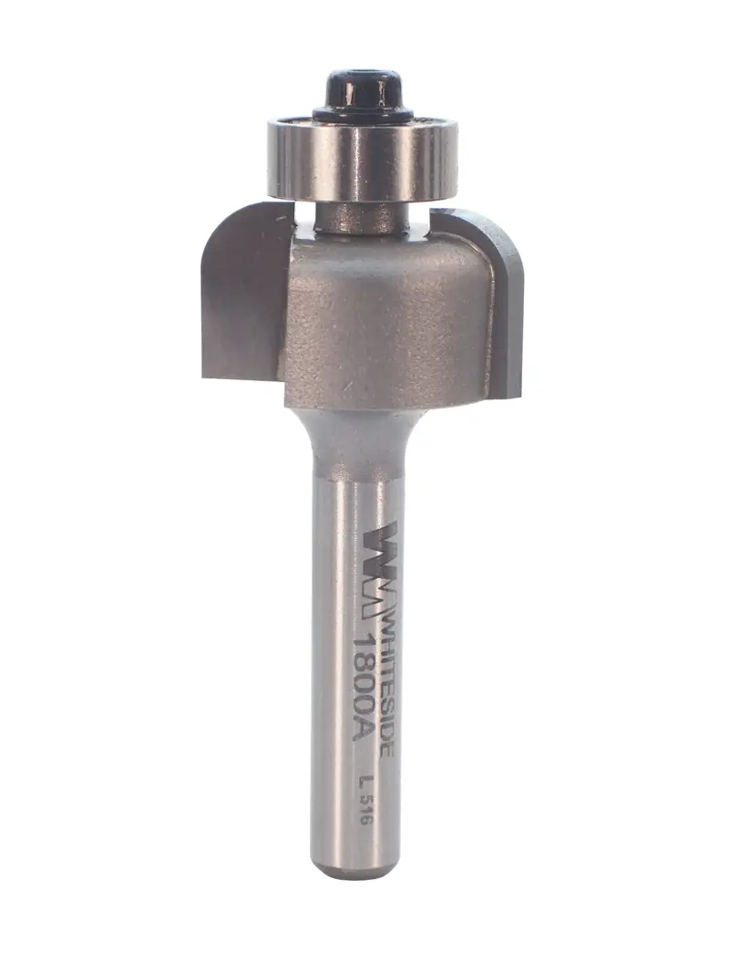 Whiteside 1800A Small-Radius Cove Bit – 3/16" Radius, 7/8" Large Diameter, 1/4" Shank 1