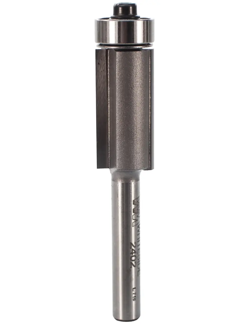 Whiteside 2402 Two-Flute Flush-Trim Router Bit — Precision Edge Guide, 1/4" Shank 1
