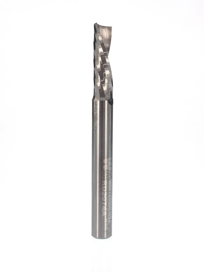 Whiteside Rd2074A Down-Cut O-Flute Spiral Router Bit — 1/4" Cut Dia, 3/4" Cut Length, 1/4" Shank 1