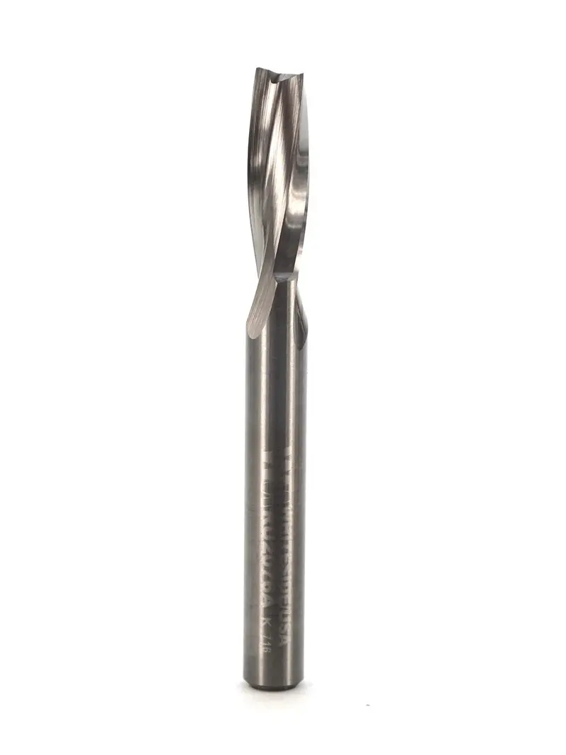Whiteside Ru2076A Up-Cut O-Flute Spiral Router Bit — 2-Flute, 1/4" Cut Dia, 3/4" Cut Length, 1/4" Shank 1