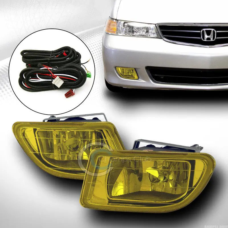 Yellow-Tinted Fog Light Kit With Switch For 2003–2004 Honda Odyssey 1