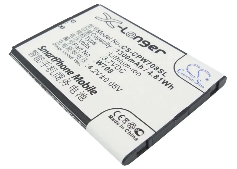 3.7V 1300Mah Lithium-Ion Smartphone Battery For Coolpad W708 Devices 1