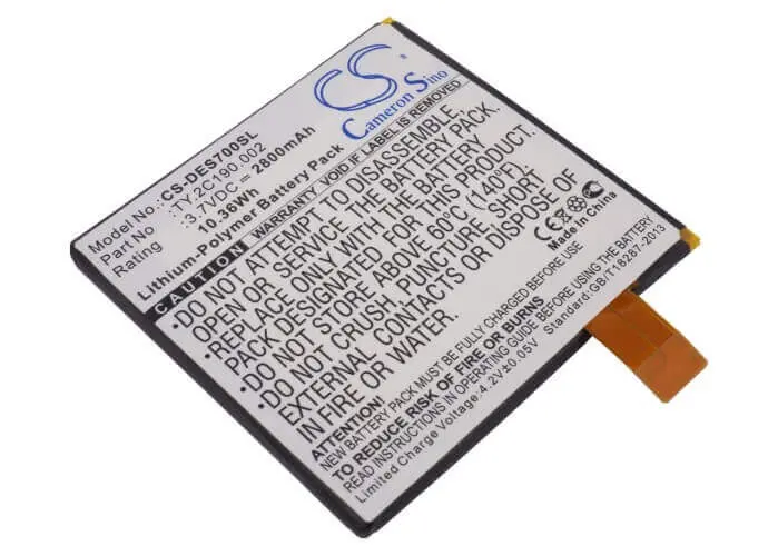 3.7V 2800Mah Lithium-Polymer Tablet Battery For Dell Looking Glass And Opus One (Model Ty.2C190.002) 1