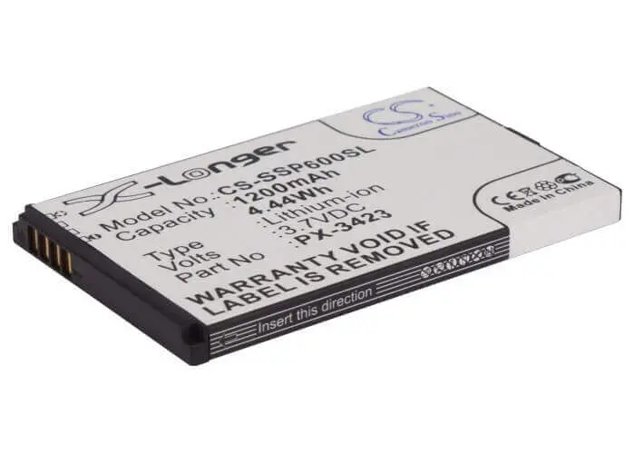3.7V Li-Ion 1200Mah Smartphone Battery For Simvalley Px-3423, Sp-40 & Sp-60 – 4.44Wh 1
