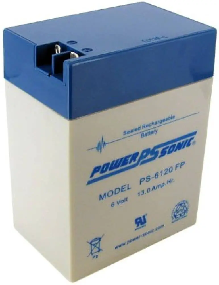 6V 14Ah Replacement Battery For Weiboer Gb6-14 Emergency Light (F1/F2 Terminals) 1