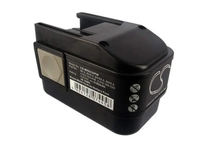 9.6V Ni-Mh Power Tool Battery For Milwaukee, Aeg & Atlas Copco – 2100Mah, Model 4932353638, 20.16Wh 1
