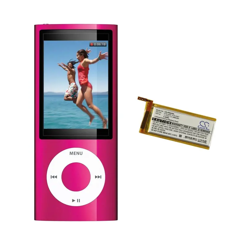 Apple Ipod Nano 5Th Gen Replacement: 3.7V 240Mah Li-Polymer Battery (616-0406, 0.89Wh) 1