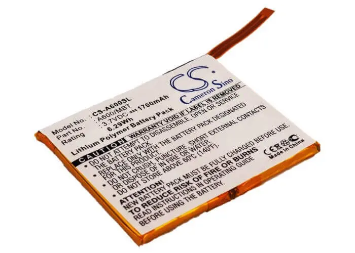 Asus Mypal A600/A600U Pda Battery: 3.7V 1700Mah Li-Ion (6.29Wh) 1