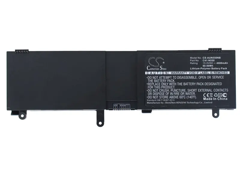Asus N550 / N550J / N550X47Jv Laptop Battery – 15.0V 4000Mah Black Li-Ion (60.00Wh) 1