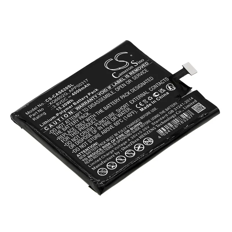 Cat S62 Replacement Battery – 3.8V Li-Polymer, 4000Mah, 15.2Wh (Xq6602G) 1