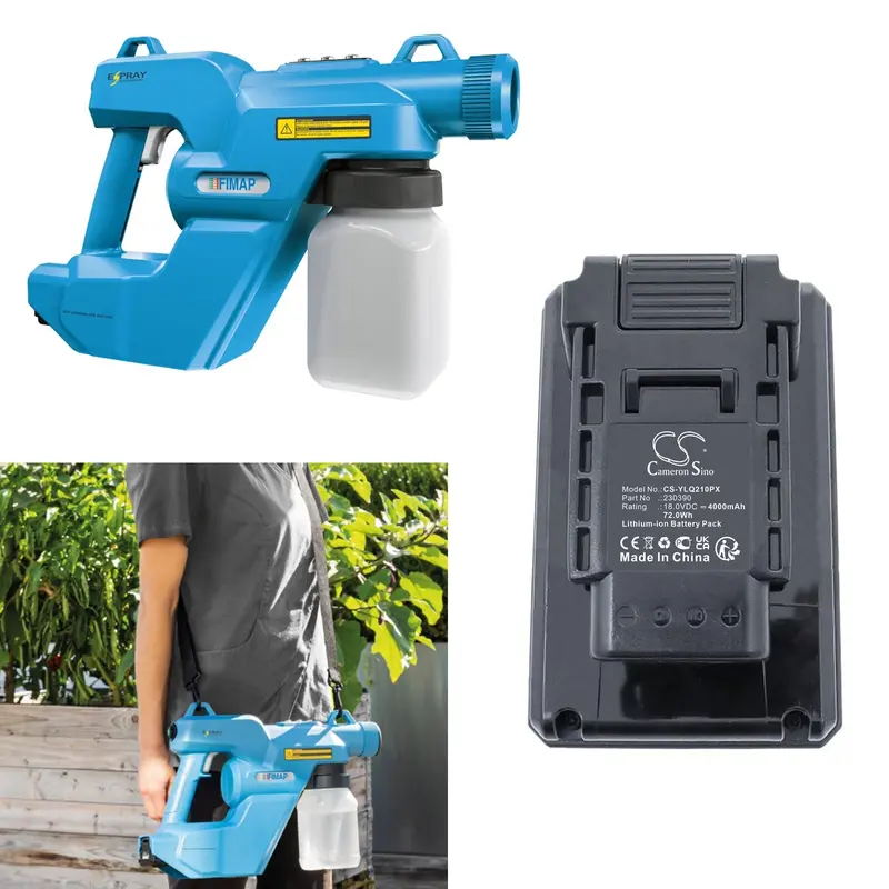 Cordless Power Tool Battery For Fimap & E-Spray Tools – 18V Li-Ion, 4000Mah, Model 230390 (72Wh) 1
