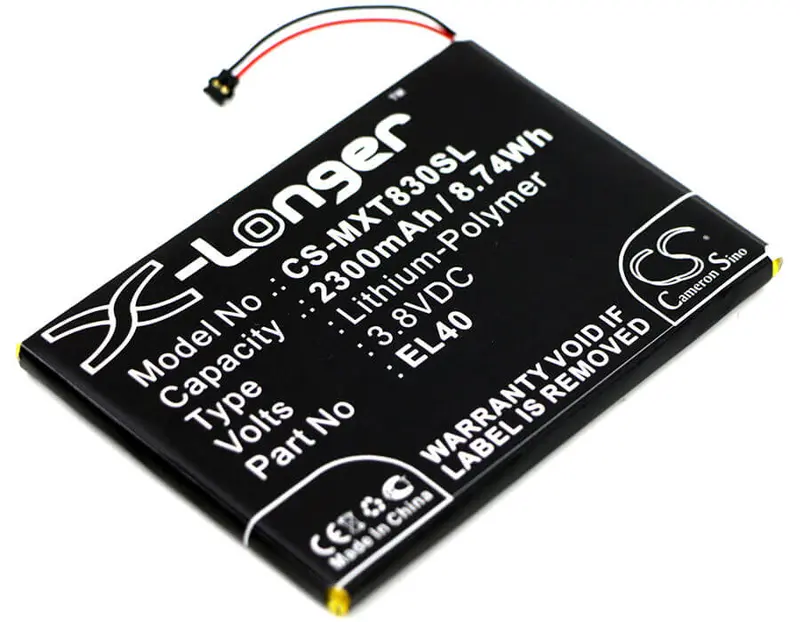 Motorola Moto E Xt1019 Replacement Battery – 3.8V Li-Polymer, 2300Mah, El40 Compatible, 8.74Wh 1