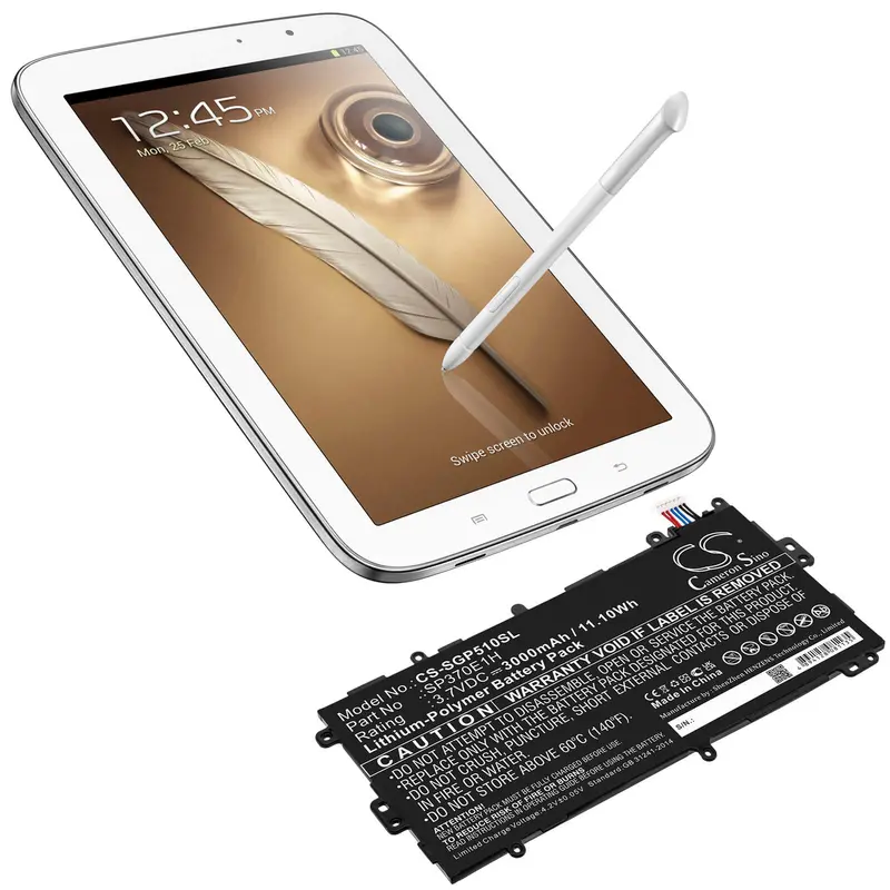 Samsung Galaxy Note 8.0 Tablet Battery – 3.7V Li-Polymer, 3000Mah, 11.10Wh (Sp3770E1H) 1